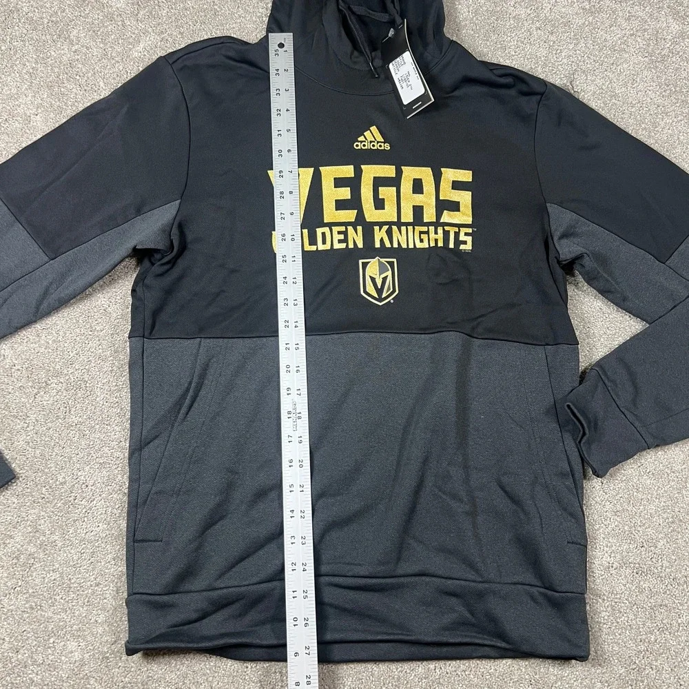 Adidas Vegas Golden Knights‎ NHL Hoodie Mens Medium Black Gray AEROREADY New